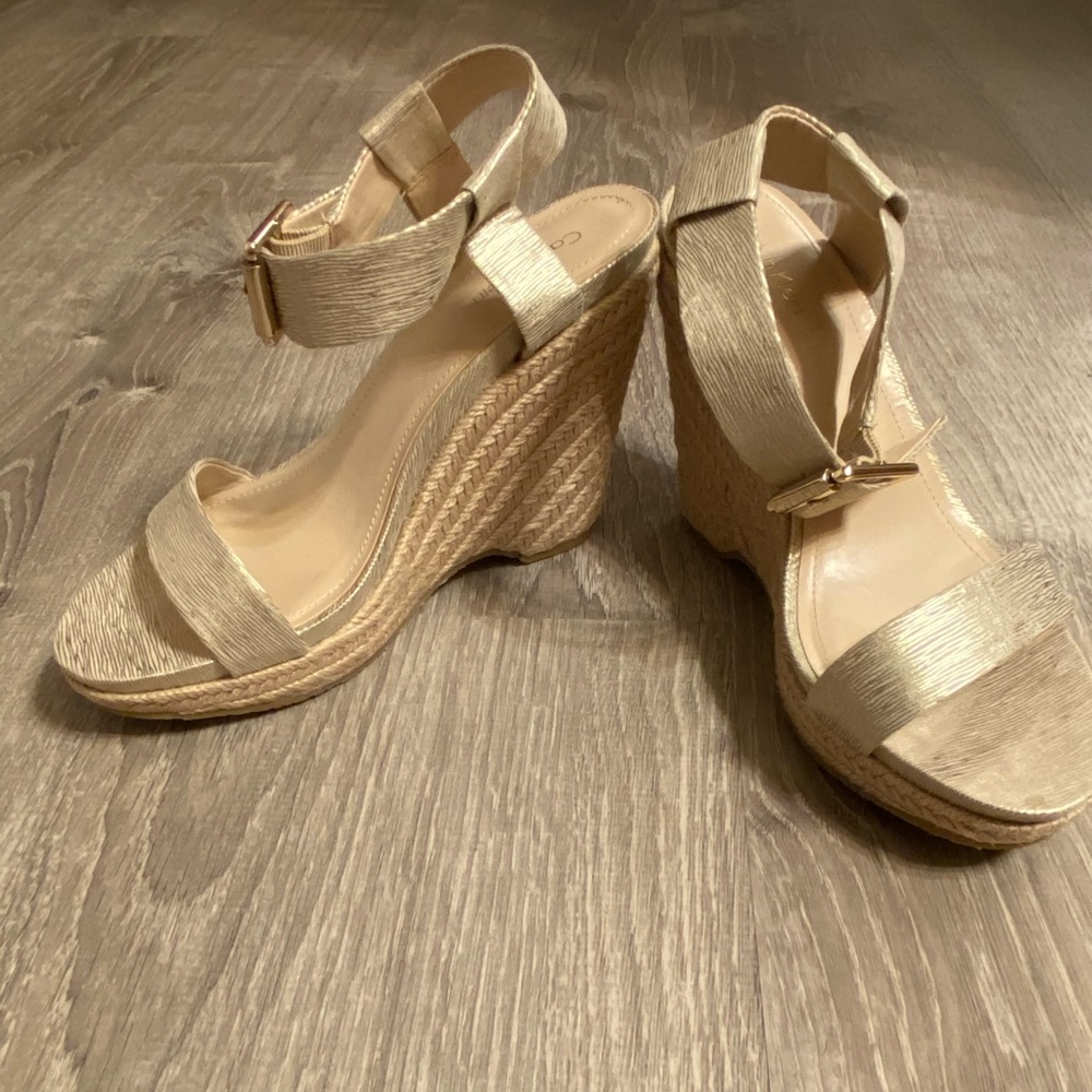 Calvin Klein Wedge sandals 8.5